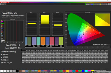 Precisione del colore (preimpostazione standard, spazio colore target sRGB)