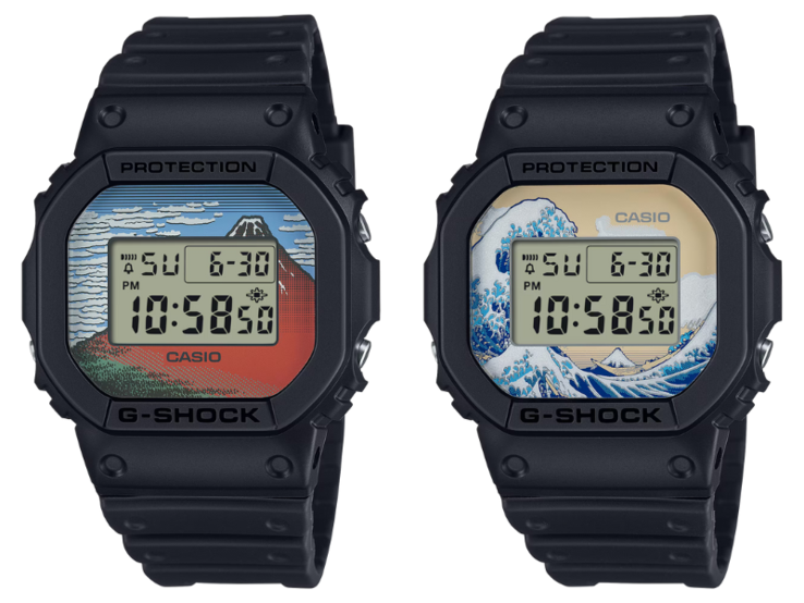 Gli orologi Casio G-Shock DW-5600KHG25-1 (a sinistra) e DW-5600KHK25-1 (a destra). (Fonte: Casio)