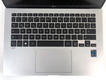 Tastiera e touchpad dell'LG Gram 14Z90P