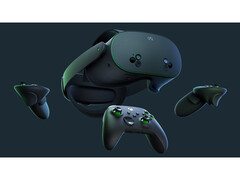 Un&#039;immagine del catalogo prodotti per l&#039;auricolare Quest 3S Xbox Edition VR in edizione limitata di Meta, in mostra su uno sfondo nero. (Fonte immagine: Meta)