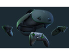 Un'immagine del catalogo prodotti per l'auricolare Quest 3S Xbox Edition VR in edizione limitata di Meta, in mostra su uno sfondo nero. (Fonte immagine: Meta)