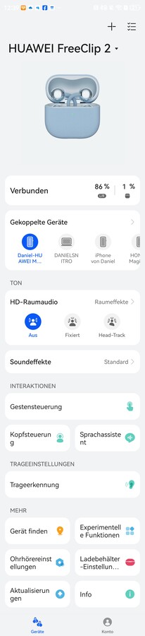 Audio Connect su Open Android con EMUI 14