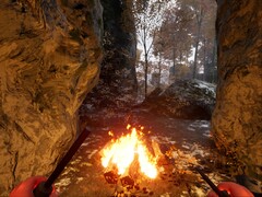 Prologo: Go Wayback! sarà fortemente incentrato sulla temperatura corporea e sulla necessità di rimanere al caldo nella natura selvaggia. (Fonte: Epic Games Store)