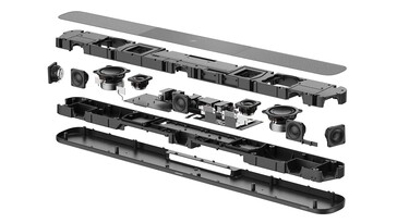 La soundbar Ambeo di Sennheiser si avvale di 9 diffusori accuratamente angolati e di una grande quantità di DSP per offrire un suono coinvolgente (Fonte: Sennheiser)