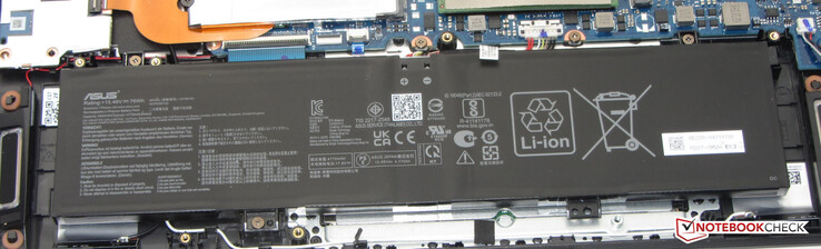 La batteria ha una capacità di 76 Wh.