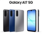 Galaxy A17 5G è disponibile nei colori nero, blu e grigio. (Fonte: Samsung)