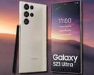 Il Samsung Galaxy S23 Ultra potrebbe avere bordi più dritti e un display più piatto rispetto al suo predecessore. (Fonte: @technizoconcept &amp; Unsplash - modificato)