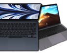 Il MacBook Air 2022 Apple con M2 vince una battaglia impari contro il MacBook Air 2019 basato su Intel. (Fonte: Apple & Notebookcheck - modifica)