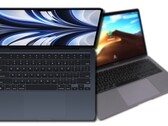Il MacBook Air 2022 Apple con M2 vince una battaglia impari contro il MacBook Air 2019 basato su Intel. (Fonte: Apple &amp; Notebookcheck - modifica)