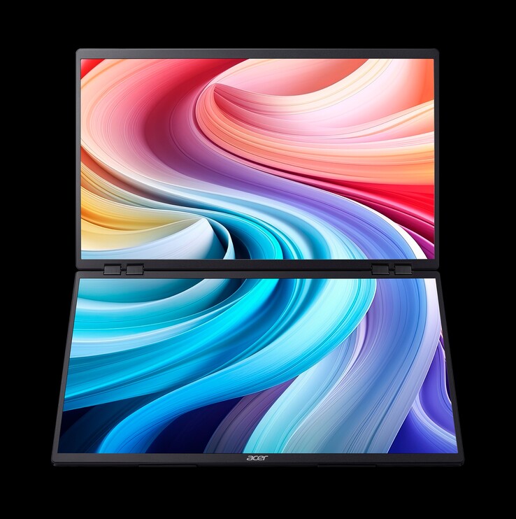 Acer PD243Y E con doppio display esteso. (Fonte immagine: Acer)