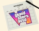 Pagina del calendario di novembre 2026 con il logo di GTA 6 (Fonte: Rockstar Games con modifiche)