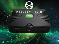 Console Xbox originale mostrata con il logo di Project Helix