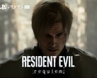 Striscione di Resident Evil Requiem con Leon e logo PS5 Pro