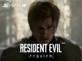 Striscione di Resident Evil Requiem con Leon e logo PS5 Pro