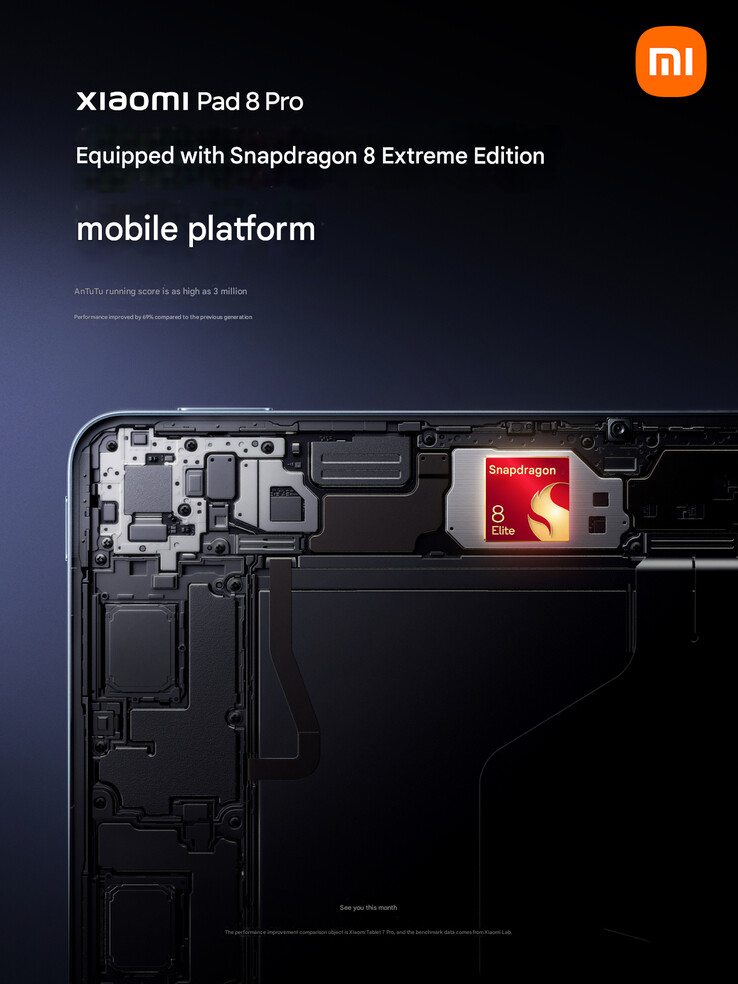 Xiaomi conferma il SoC di Pad 8 Pro (Fonte immagine: Xiaomi - traduzione automatica)