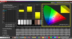 CalMAN ColorChecker calibrato (spazio colore target DCI P3)