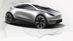 Disegno del design della Tesla hatchback (immagine: Tesla)