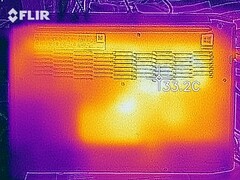 Distribuzione del calore - lato inferiore (idle)