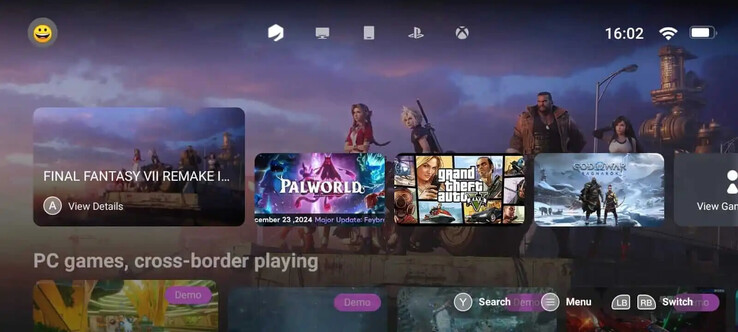 L'interfaccia utente di GameHub è in inglese e abbastanza chiara (fonte: GameHub)
