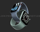  Apple Watch Series 8 potrebbe ricevere un display piatto, oltre ad altre modifiche al display. (Fonte: Jon Prosser &amp; Ian Zelbo)