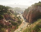 Immagine da GTA 6, che mostra paesaggi e un ponte. (Fonte: Rockstar Games)