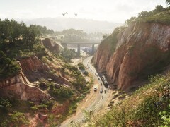 Immagine da GTA 6, che mostra paesaggi e un ponte. (Fonte: Rockstar Games)