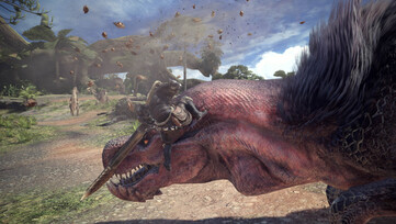 Schermata di gameplay di Monster Hunter World