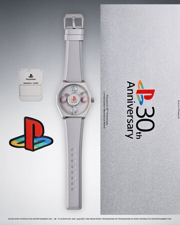 L'orologio meccanico PlayStation Limited Edition viene fornito con una scatola speciale e un distintivo PlayStation. (Fonte: Anicorn)