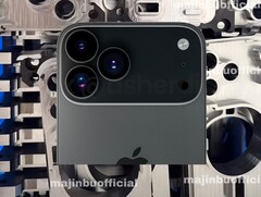 Apple è probabile che l'iPhone 17 Pro sia dotato di una serie di fotocamere ispirate ai Pixel. (Fonte immagine: @MajinBu, FPT via YouTube)