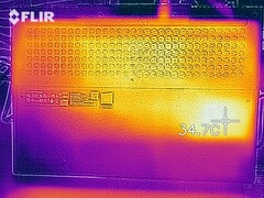 Sviluppo del calore lato inferiore (idle)