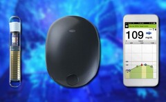 Il sistema Eversense CGM consiste in un sensore impiantabile, un discreto trasmettitore e un'applicazione mobile personalizzata. (Fonte immagine: Senseonics - modificato)