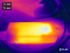 L'alimentatore dell'Intel NUC Pro Chassis Element durante lo stress test