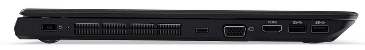 Left: Power-in, USB 3.1 Gen 1 (Type C), VGA, HDMI, 2x USB 3.1 Gen 1 (Type A)
