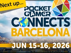 Immagine promozionale ufficiale del Pocket Gamer Connects Barcelona 2026.