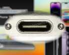 Lo scatto reale di Apple dell'iPhone 15 Pro sembra confermare l'inclusione di una porta USB-C. (Fonte immagine: 9To5Mac & @URedditor - modificato)