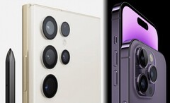 Il design simile al Note di Galaxy S23 Ultra, di cui si vocifera, potrebbe non piacere a molti come l'iPhone 14 Pro. (Fonte: Technizo Concept/Apple - modificato)