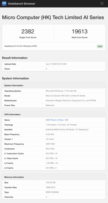 (Fonte: Geekbench)
