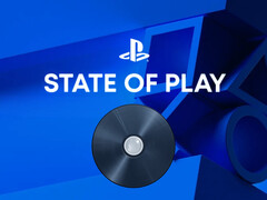 Banner dedicato all’evento PlayStation State of Play con l’immagine del disco della PS5