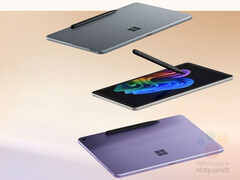 Il Surface Pro 12&quot; sarà disponibile nei colori Oceano, Platino e Viola, con accessori per la tastiera abbinati. (Fonte immagine: via Roland Quandt &amp;amp; WinFuture)
