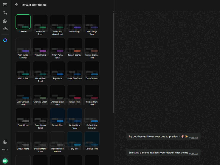 WhatsApp sta testando dei temi per la sua app web