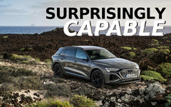 Nonostante il suo chiaro pedigree stradale, l'Audi Q8 e-tron elettrica, con il suo sistema a doppio motore quattro, riesce a compiere alcune impressionanti imprese off-road. (Fonte immagine: Audi - modificato)