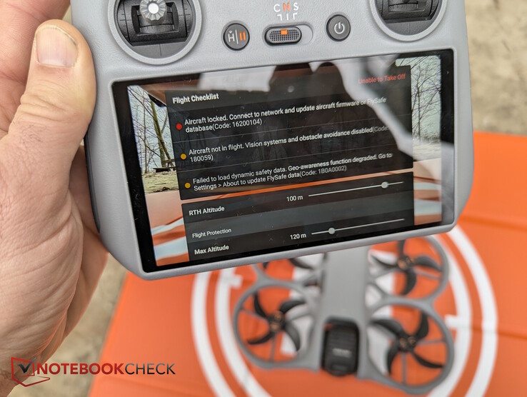 Drone bloccato, decollo impossibile