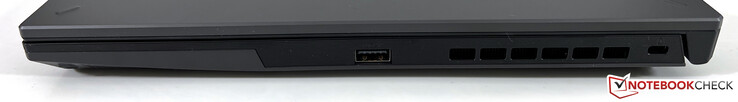 destra: USB-A 3.2 Gen.1 (5 GBit/s), porta Kensington Security