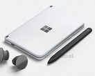 Surface Duo e alcuni accessori (Image Source: samsungbloat)