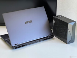 XMG Neo 16 E25 con raffreddamento ad acqua Oasis. (Fonte: Notebookcheck)