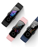 L'Honor Band 5 è disponibile in Blu, Nero o Rosa