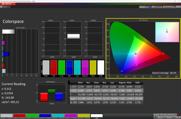 Spazio colore (profilo colore: Naturale, spazio colore di destinazione: sRGB)