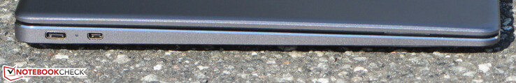 A sinistra: USB 3.2 Gen 1 Type-C, micro HDMI