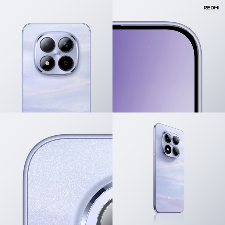Il Redmi Note 15 Pro nella colorazione "Cloud Purple" (fonte: Thomas Wang)