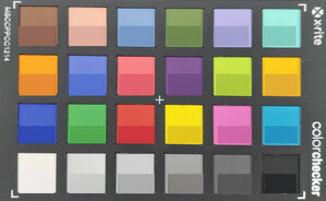 ColorChecker: Il colore target viene visualizzato nella metà inferiore di ogni campo.